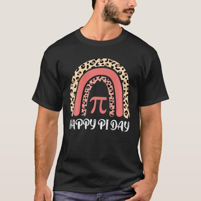 T-shirt Rainbow Cheetah Happy Pi Day Math 3.14 Symbole Tea (Devant)