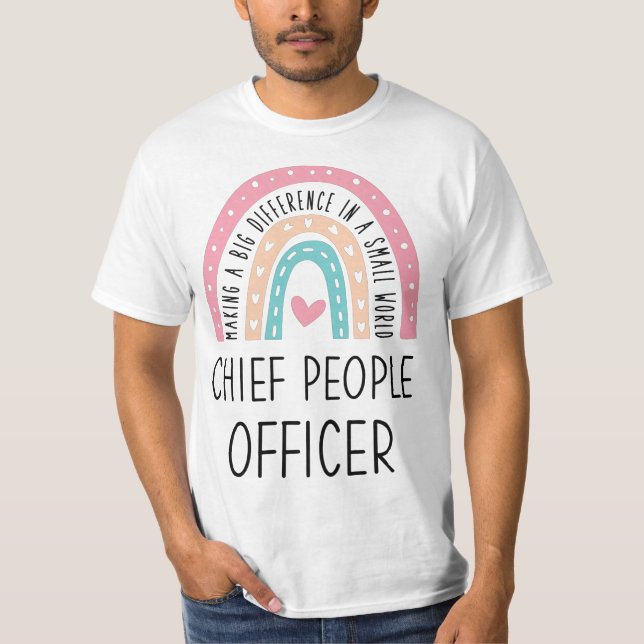 T-shirt Rainbow Chief People Officer Idées cadeaux (Devant)
