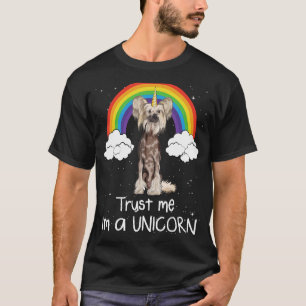 T-shirt Rainbow Chinese Crested Faites-moi confiance Je su