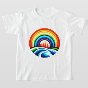 T-shirt Rainbow City Skyline Urban Diversity & Hope Design