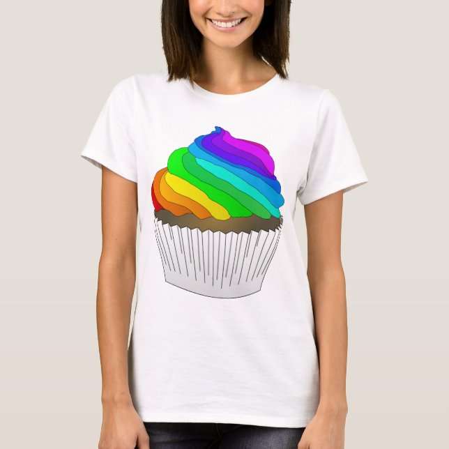 T-shirt Rainbow Cupcake (Devant)