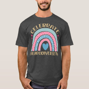 T-shirt Rainbow Design Neurodiversité Autisme Acceptation 