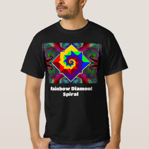 T-shirt Rainbow Diamond Spiral (vous pouvez changer les mo