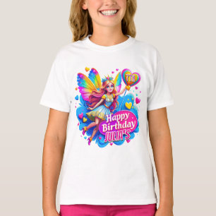 T-shirt Rainbow Fairy Anniversaire Célébration, cadeau d'a