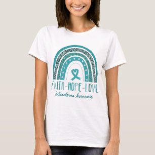 T-shirt Rainbow Faith Hope Love Scleroderma Sensibilisatio