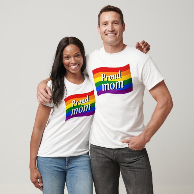 T-shirt Rainbow Flag Fière maman PFLAG fier parent LGBTQ (Unisexe)