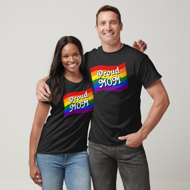 T-shirt Rainbow Flag Fière maman PFLAG fier parent LGBTQ (Unisexe)