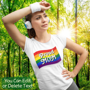 T-shirt Rainbow Flag Fière maman PFLAG fier parent LGBTQ