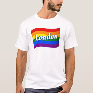 T-shirt Rainbow Flag Londres Angleterre Gay pride LGBT LGB