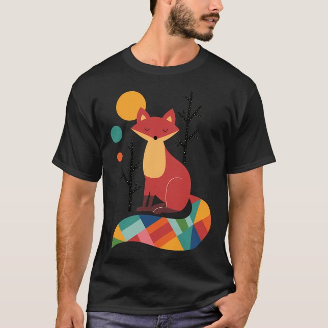 T-shirt Rainbow Fox (Devant)