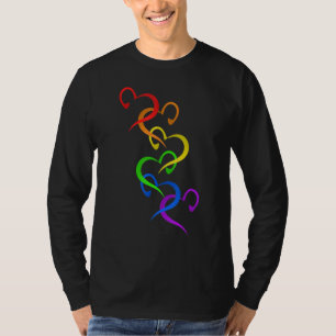 T-shirt Rainbow Heart Gay Lesbian Lgbt