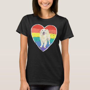 T-shirt Rainbow Heart Golden Labrador Retriever Pet Dog