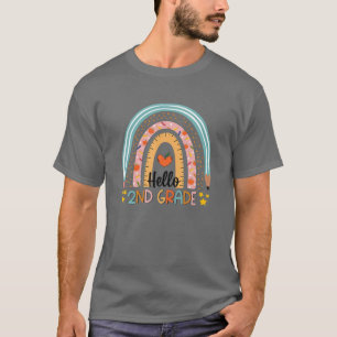 T-shirt Rainbow Hello 2Nd Enseignant
