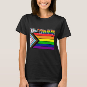 T-shirt Rainbow Human LGBTQ Drapeau Support et Fierté T-Sh
