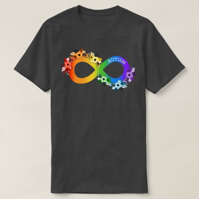 T-shirt Rainbow Infinity ADHD Autism Lutter l'autisme (Design devant)