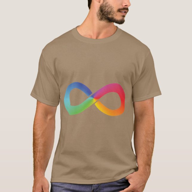 T-shirt Rainbow Infinity Autism Awareness Neurodiversity g (Devant)