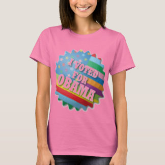 T-shirt Rainbow J'ai voté pour Obama