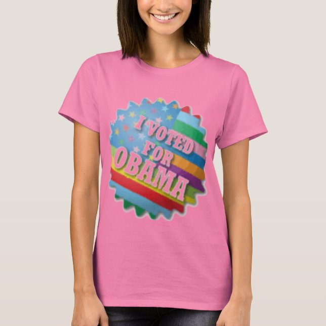 T-shirt Rainbow J'ai voté pour Obama (Devant)