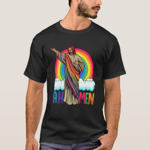 T-shirt Rainbow Jesus Ah Men