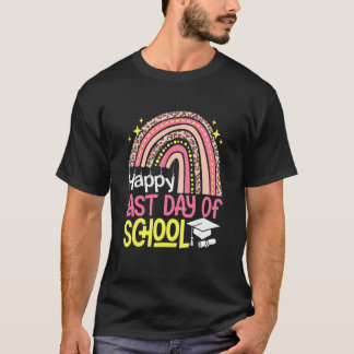 T-shirt Rainbow Joyeuse Dernière Journée D'École Pour Les 