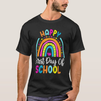 T-shirt Rainbow Joyeux Premier Jour De L'Enseignant Étudia