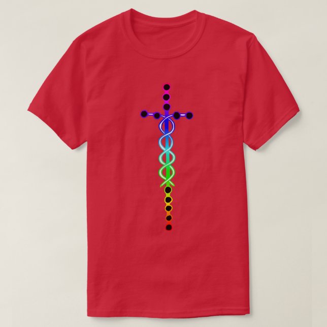 T-shirt Rainbow Laminin Cross (Design devant)