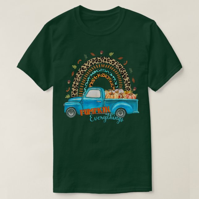 T-shirt Rainbow Leopard Car Citrouille Tout, Automne, Autu (Design devant)