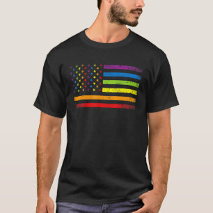 T-shirt Rainbow Lgbt Fierté Nous Drapeau Gay Lesbian Bisex