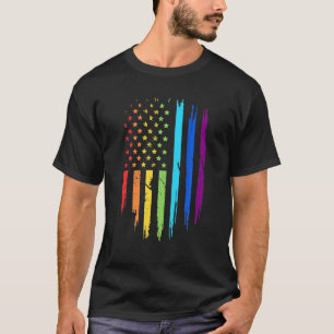 T-shirt Rainbow LGBT USA Gay pride du drapeau
