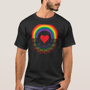 T-shirt Rainbow Love Circle All Inclusive Community Accep