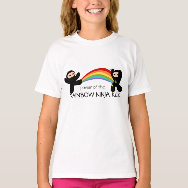 T-shirt Rainbow Ninja Kick (Devant)