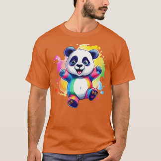 T-shirt Rainbow Panda