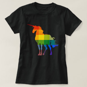 T-shirt Rainbow Plaid Unicorn LGBTQ+ Pride