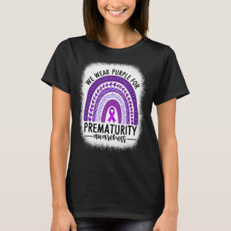 T-shirt Rainbow Preemie Nous Portons Violet Pour Prématuri