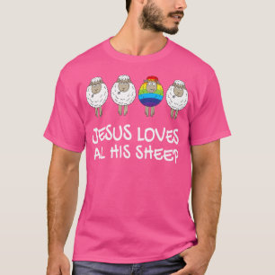 T-shirt Rainbow Pride Gay Christian Lgbtq Jésus aime tout