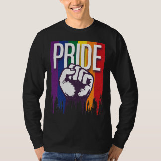 T-shirt Rainbow Pride LGBTQ Flag Power to the People Fist 