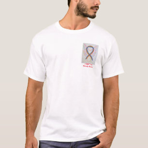 T-shirt Rainbow Ribbon Angel Cause Chemises de sensibilisa