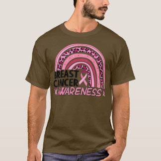 T-shirt Rainbow Ribbon Octobre Nous Portons Le Cancer Du S