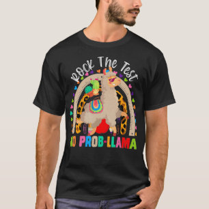 T-shirt Rainbow Rock The Test No Prob Llama Témoin de l'en