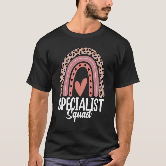 T-shirt Rainbow Specials Squad Music Tech Gym Teacher Team (Devant)