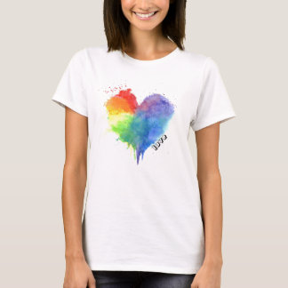 T-shirt Rainbow Splatter Heart Lot Shirt