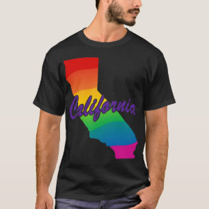 T-shirt Rainbow State Outline California