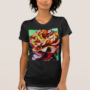 T-shirt Rainbow Sunset Rose watercolor original