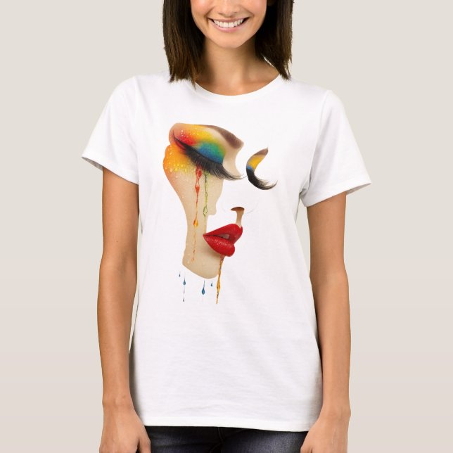 T-shirt Rainbow Tears Art (Devant)