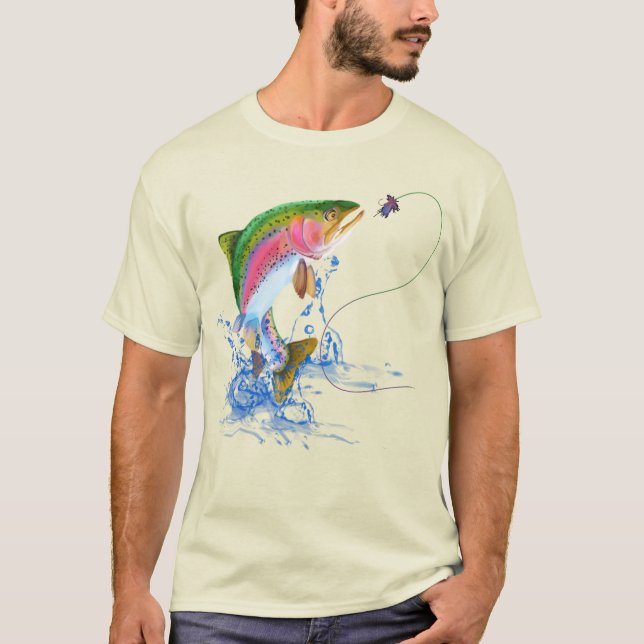 T-shirt Rainbow Trout Fly (Devant)