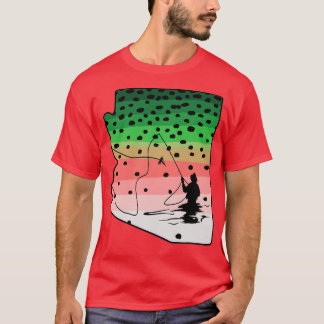 T-shirt Rainbow Trout Fly Fish Arizona Fly Fishing Fisherm