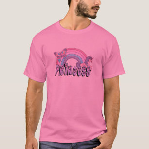T-shirt Rainbow Unicorn Papillon Princesse Design