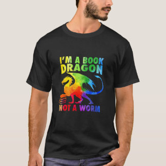 T-shirt Rainbows Je suis un livre Dragons Pas un ver LGBT