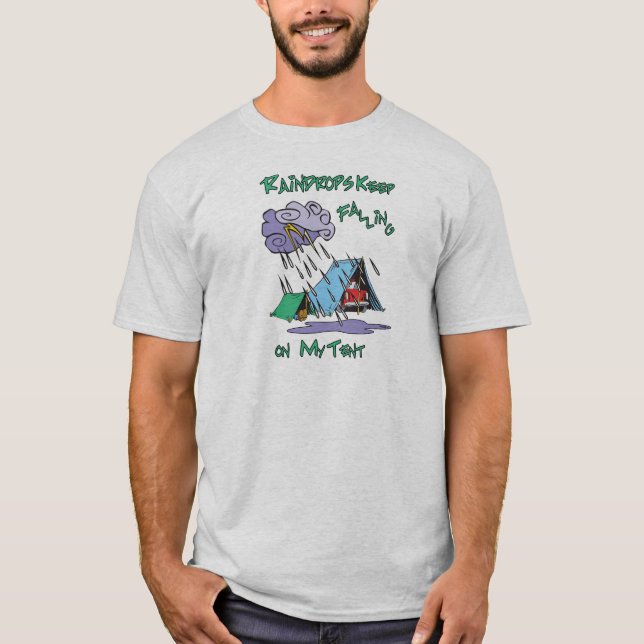 T-shirt Raindrops Camping (Devant)