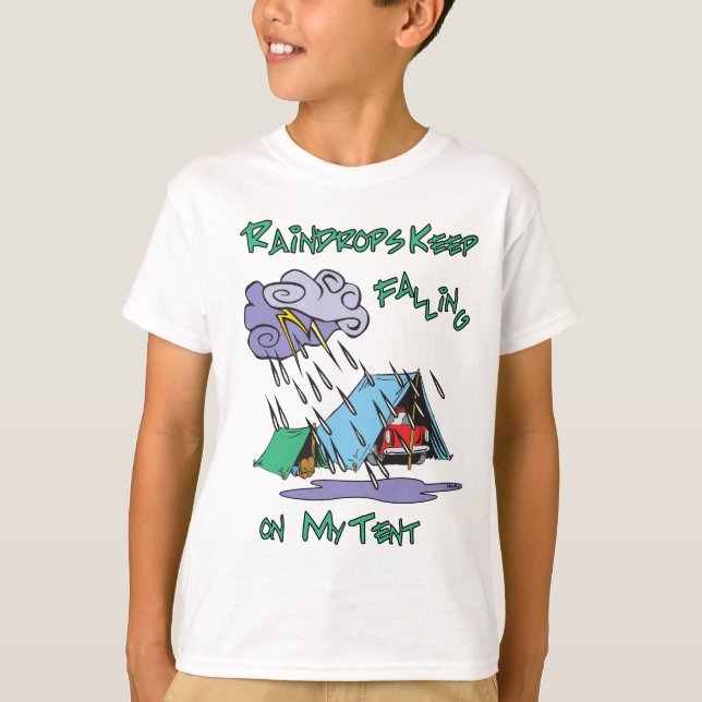 T-shirt Raindrops Camping (Devant)